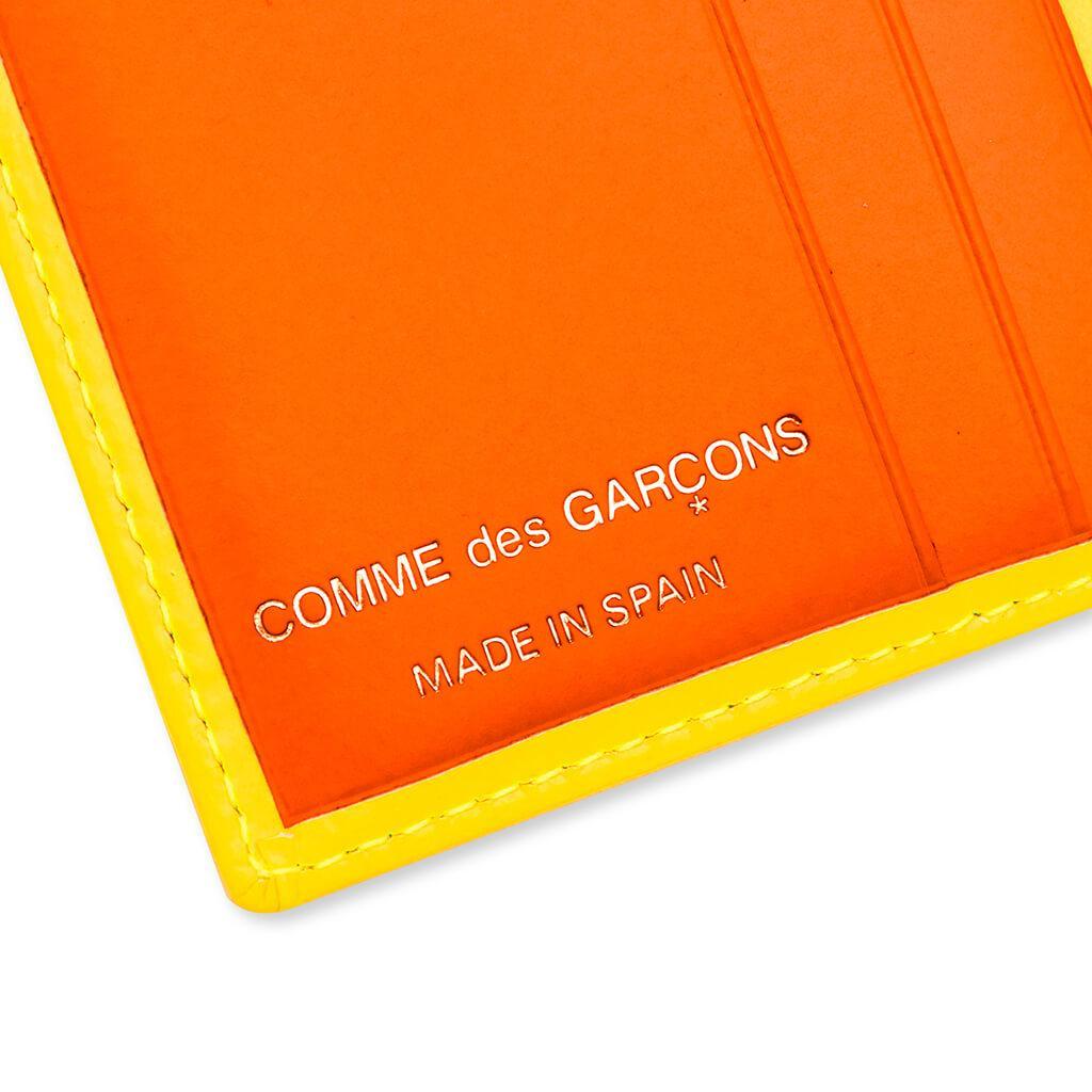 Comme des Garcons Super Fluo Wallet - Yellow/Light Orange Male Product Image