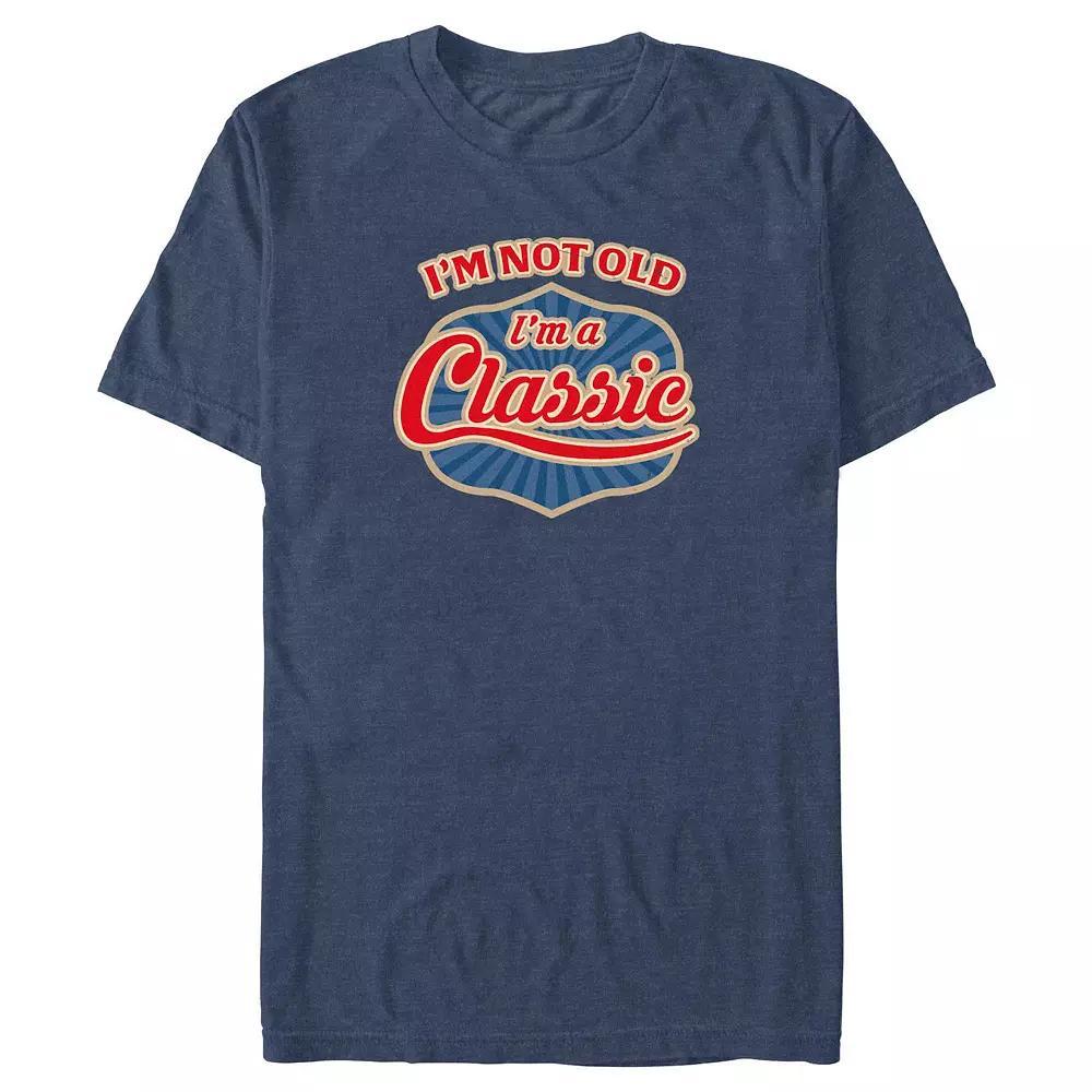 Big & Tall I'm Not Old I'm A Classic Graphic Tee, Men's, Size: 4XL Tall, Navy Grey Product Image