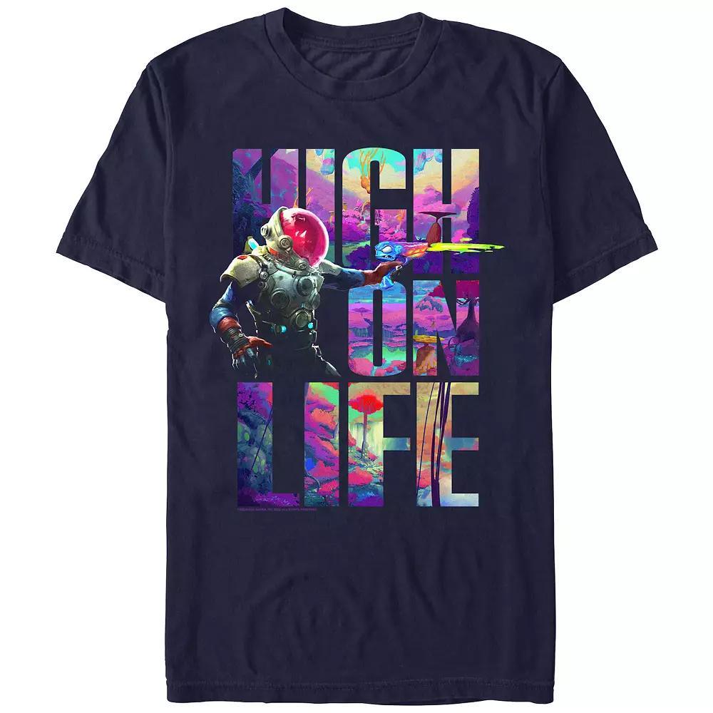 Men's High On Life Scenes Filled Logo Graphic Tee, Size: XS, Blue Product Image