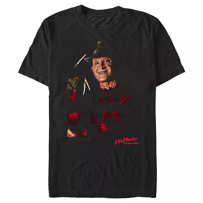 Men's A Nightmare On Elm Street Freddy Krueger Poster Graphic Tee, Size: Medium, Black Product Image