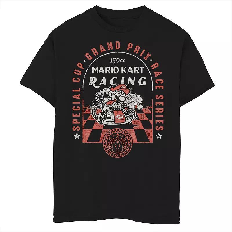 Men's Nintendo Mario Kart Checkered Graphic Tee, Size: Medium, Black Product Image