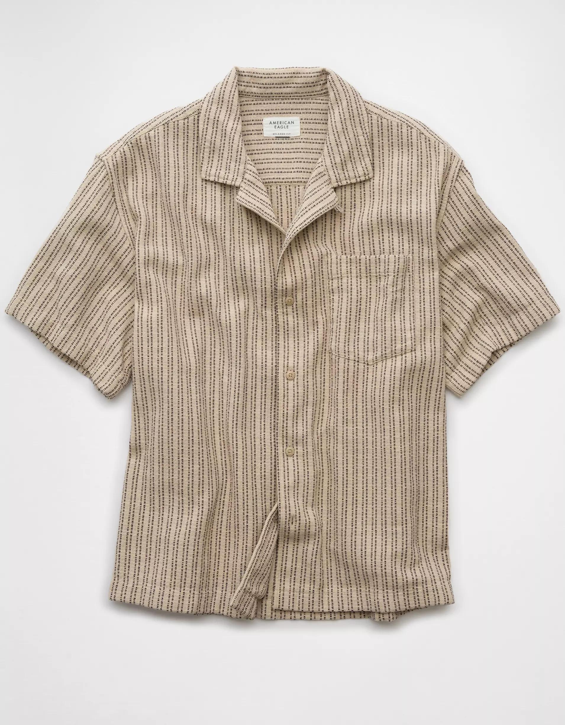 AE Poolside Striped Button-Up Shirt Product Image