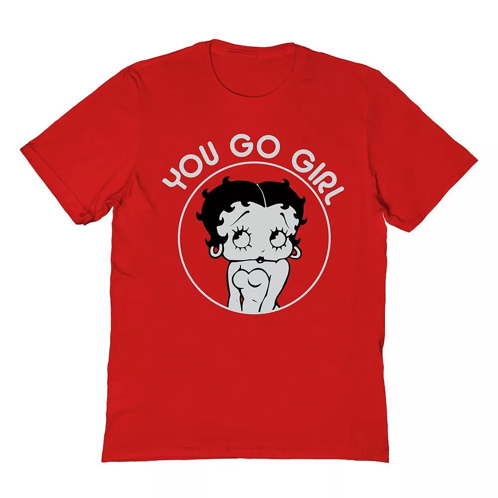 Men's Betty Boop T-Shirt, Size: XL, Red Product Image