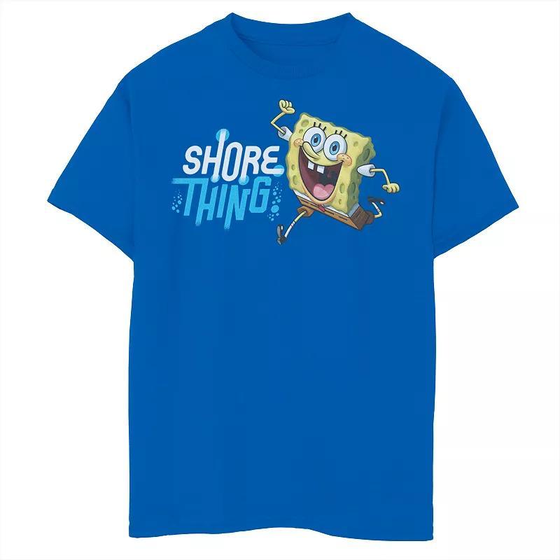 Boys 8-20 SpongeBob SquarePants Shore Thing Short Sleeve Tee, Boy's, Size: Medium, Royal Product Image