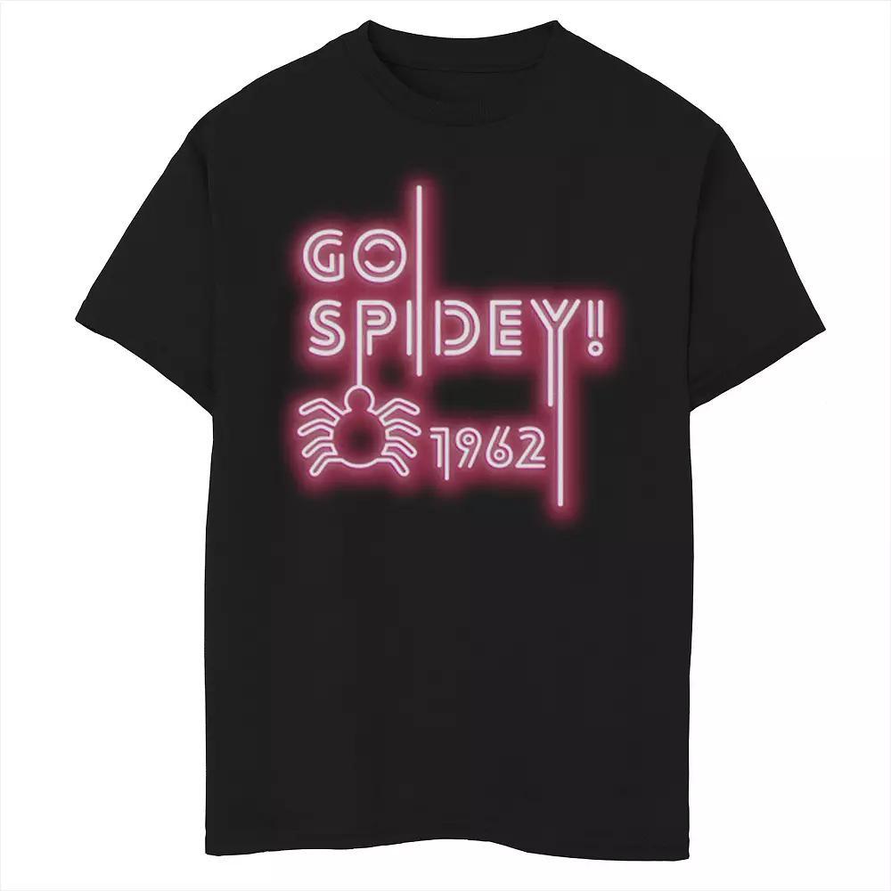 Boys 8-20 Marvel Spider-Man Go Spidey 1962 Neon Logo Graphic Tee, Boys Product Image