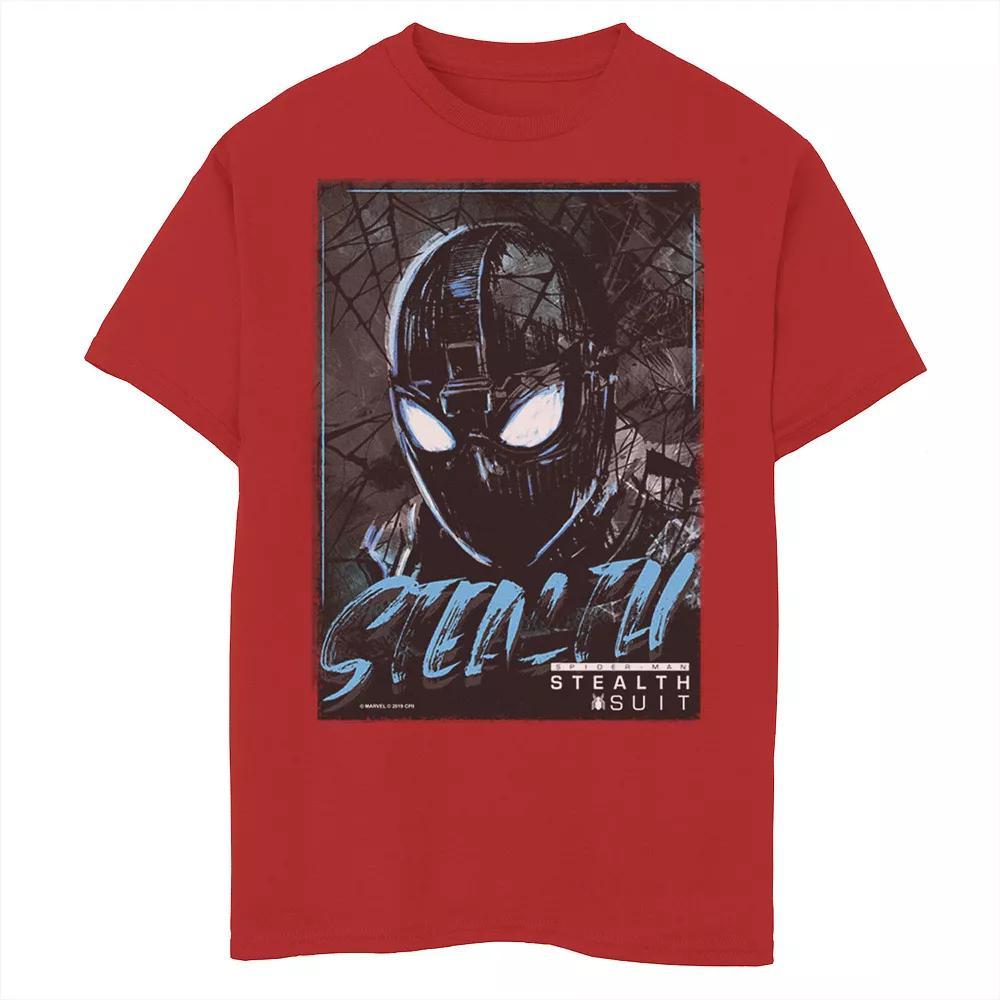 Boys 6-20 Marvel Spider-Man Far From Home Stealth Suit Portrait Poster Graphic Tee, Boy's,  Product Image