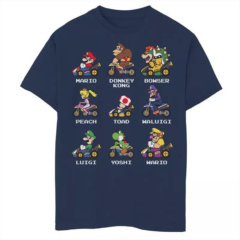 Mens Mario Kart Retro Kart Racers Tee Blue Product Image