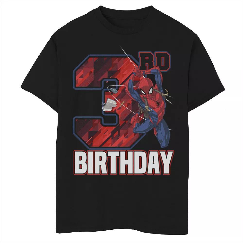 Boys 8-20 Marvel Spider-Man Web Swing 5th Birthday Graphic Tee, Boy's, Size: Medium, Black Product Image