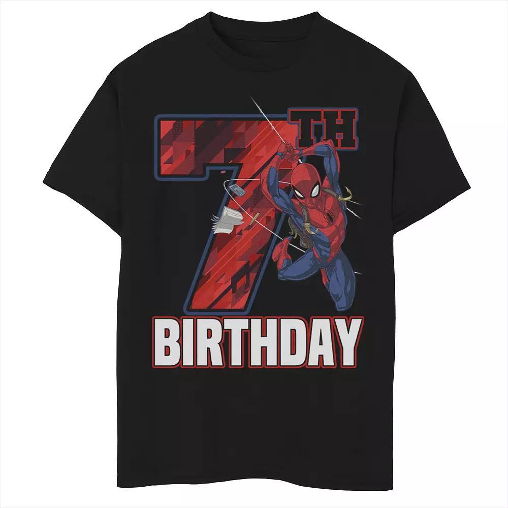 Boys 8-20 Marvel Spider-Man Web Swing 7th Birthday Graphic Tee, Boy's, Size: XS, Black Product Image