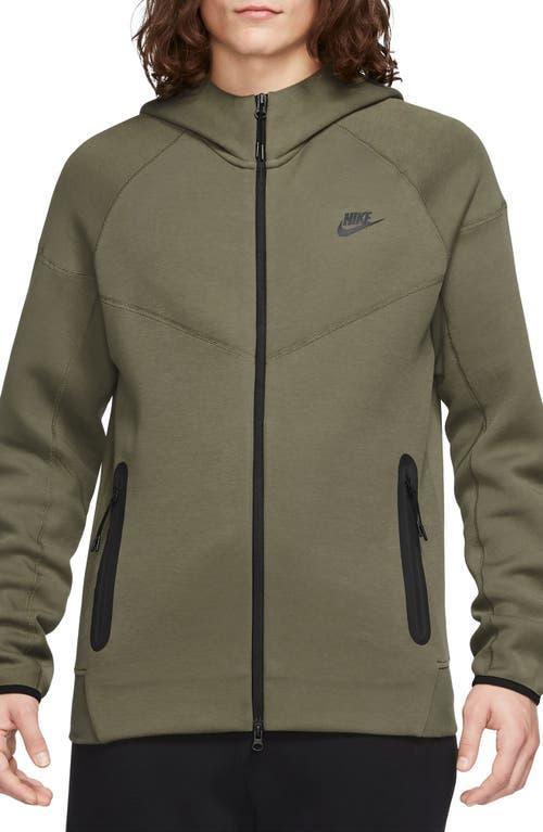 Nike Mens Nike Tech Fleece Full-Zip Hoodie - Mens Birch Heather/Black Product Image