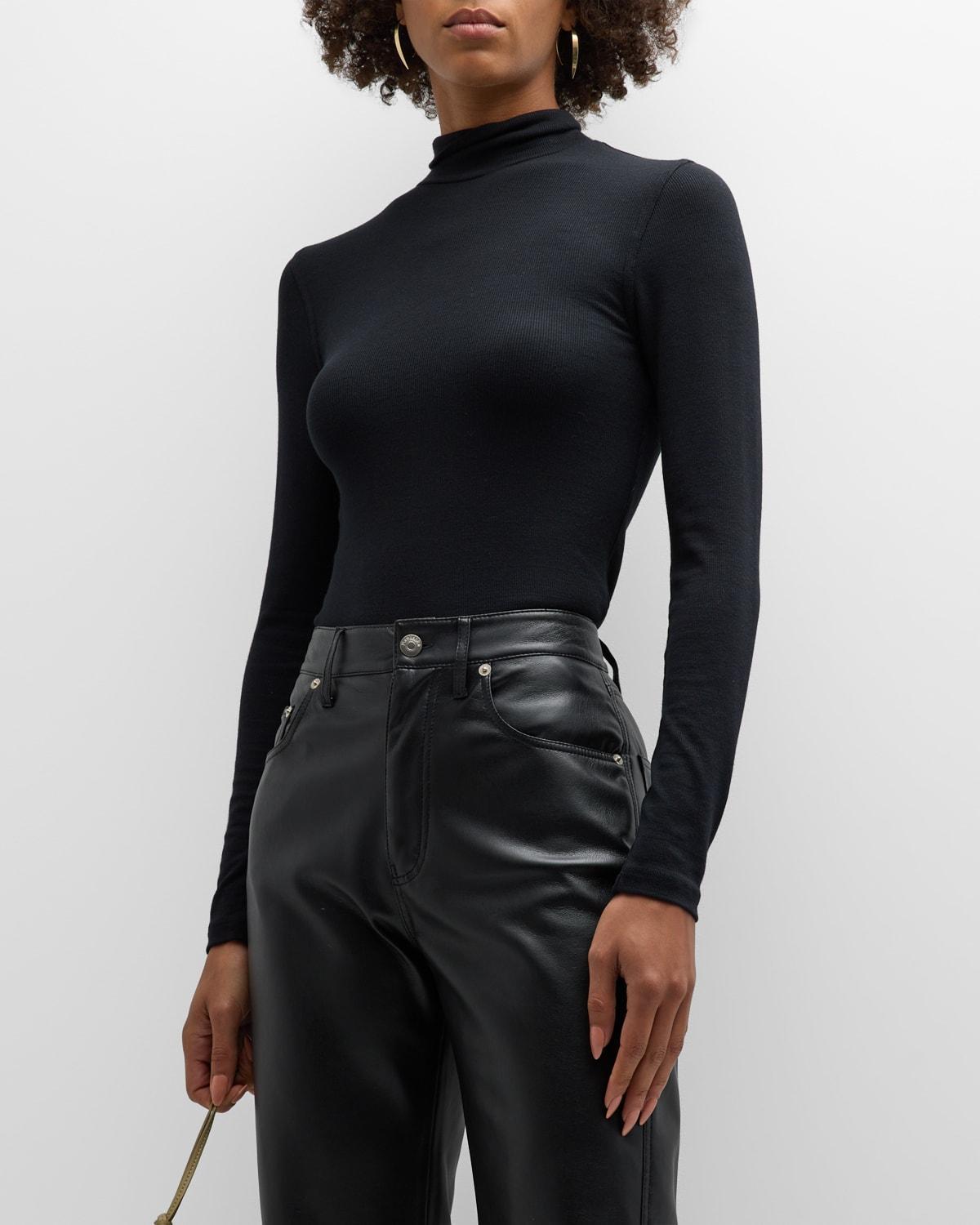 Womens Rib Turtleneck Sweater Product Image