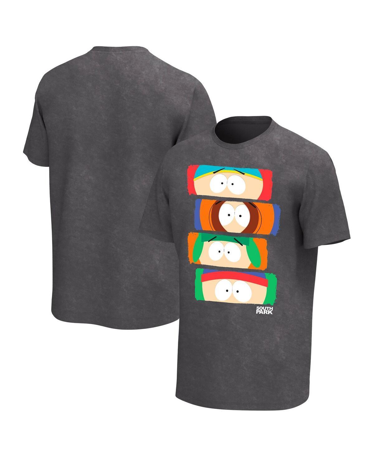 Mens Black South Park Eyes Washed T-shirt Product Image