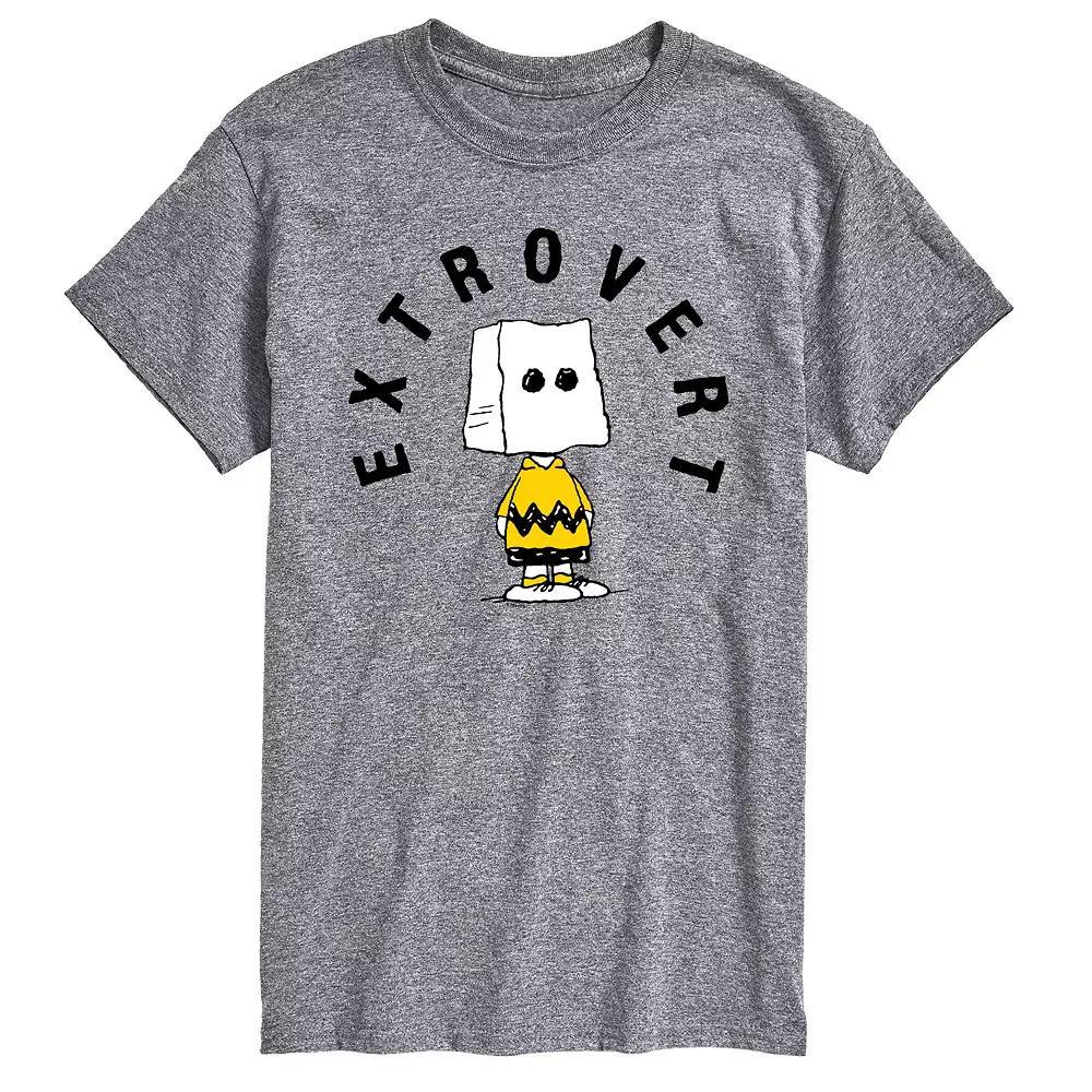 Big & Tall Peanuts Charlie Brown Extrovert Graphic Tee, Men's,  Product Image