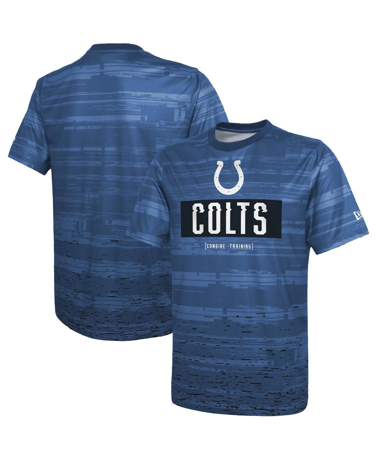 Mens New Era Royal Indianapolis Colts Combine Authentic Sweep T-Shirt Product Image