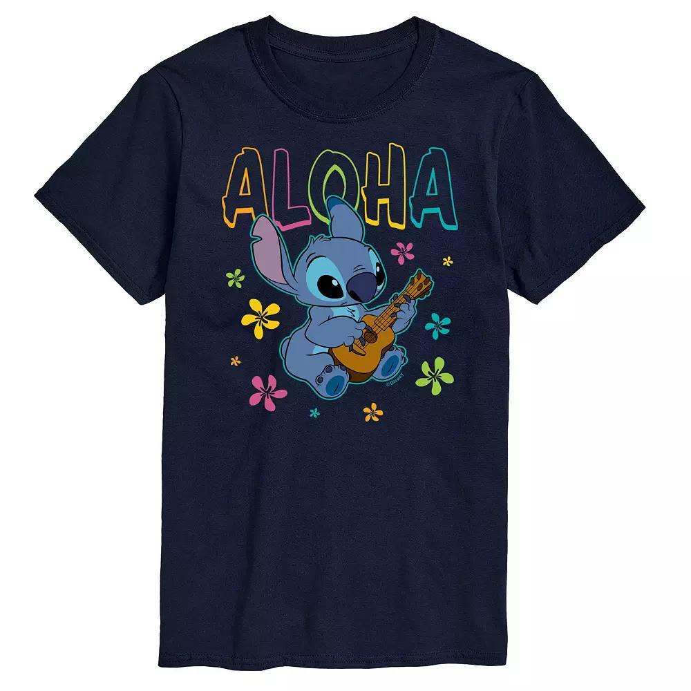 Disney's Lilo and Stitch Big & Tall Aloha Stitch Graphic Tee, Men's, Size: 4XB, Black Product Image