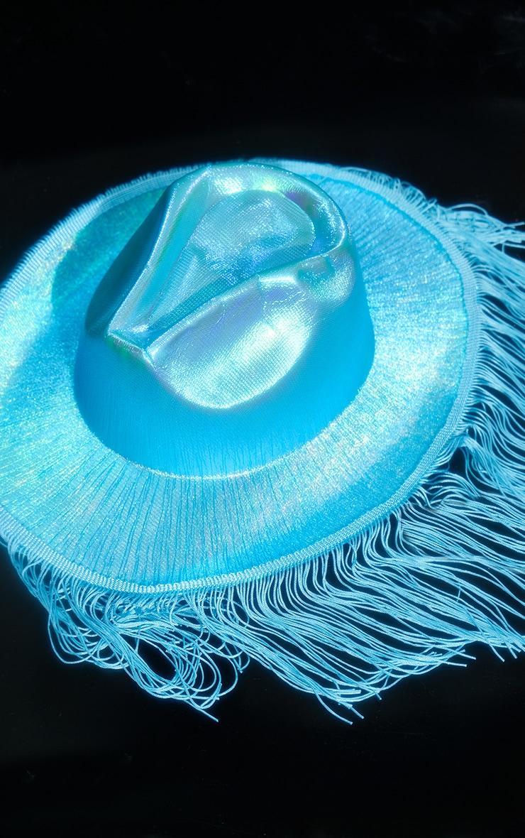 Blue Tassel Cowgirl Hat Product Image