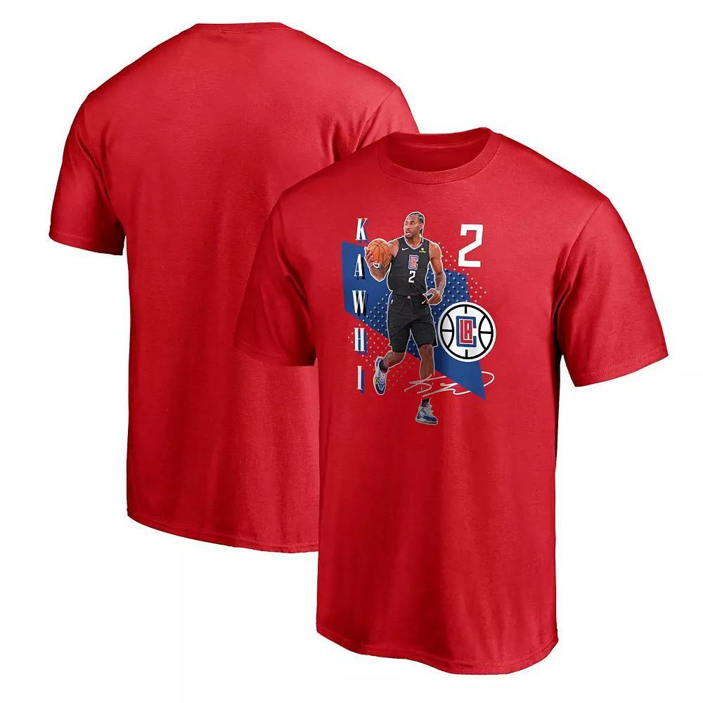Men's Fanatics Branded Kawhi Leonard Red LA Clippers Pick & Roll T-Shirt,  Product Image