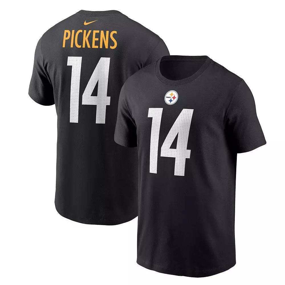 Men's Nike George Pickens Black Pittsburgh Steelers Player Name & Number T-Shirt,  Product Image
