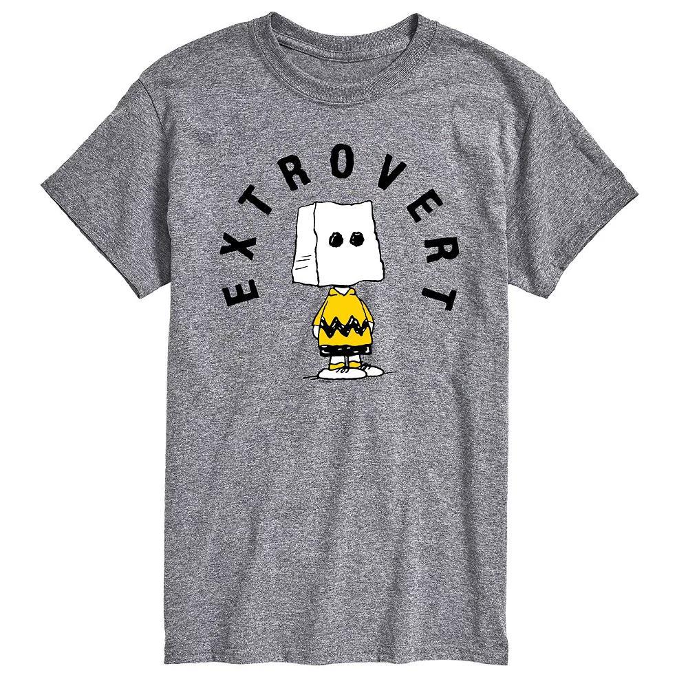Big & Tall Peanuts Charlie Brown Extrovert Graphic Tee, Men's,  Product Image