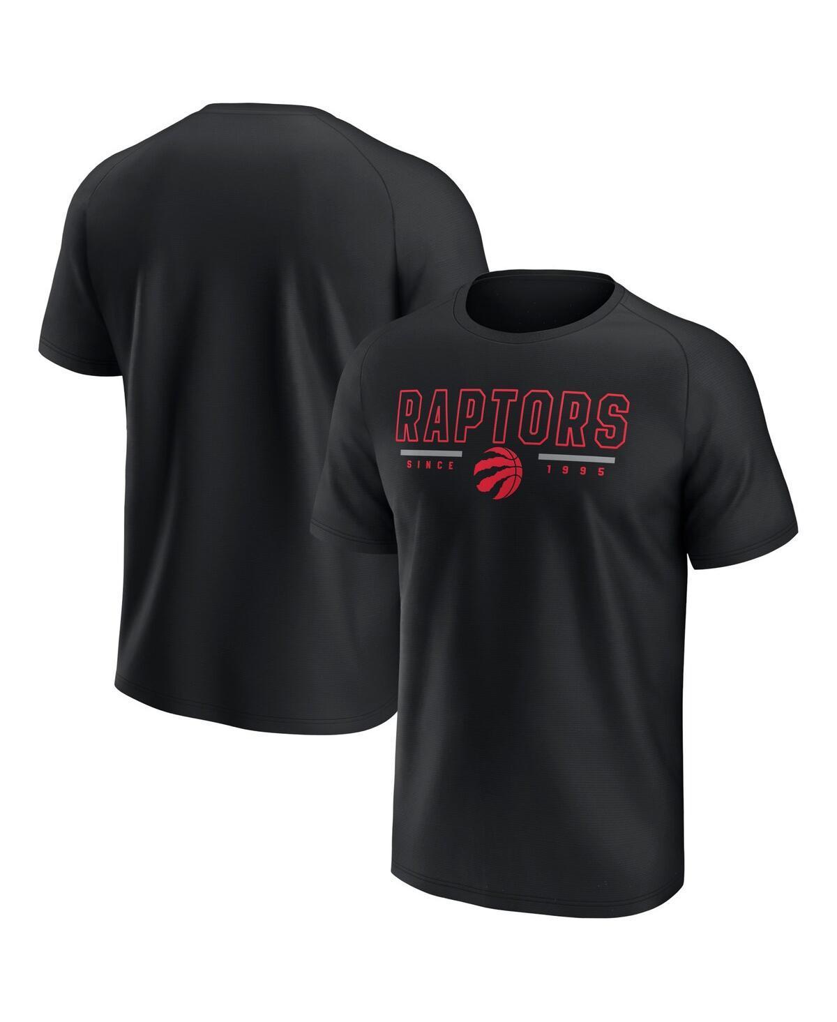 Mens Fanatics Branded Black Toronto Raptors Raglan T-Shirt Product Image