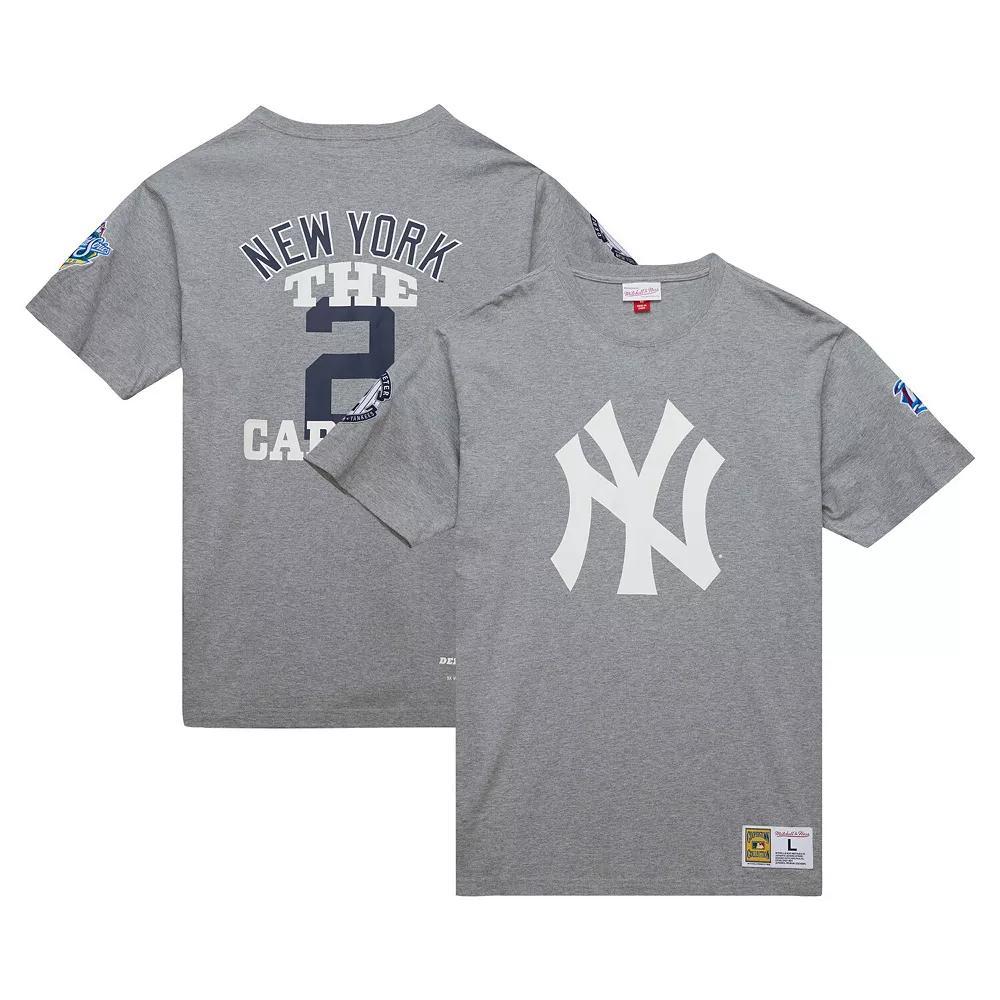 Men's Mitchell & Ness Derek Jeter Heather Gray New York Yankees Cooperstown Collection Legends T-Shirt, Size: Small, Grey Product Image