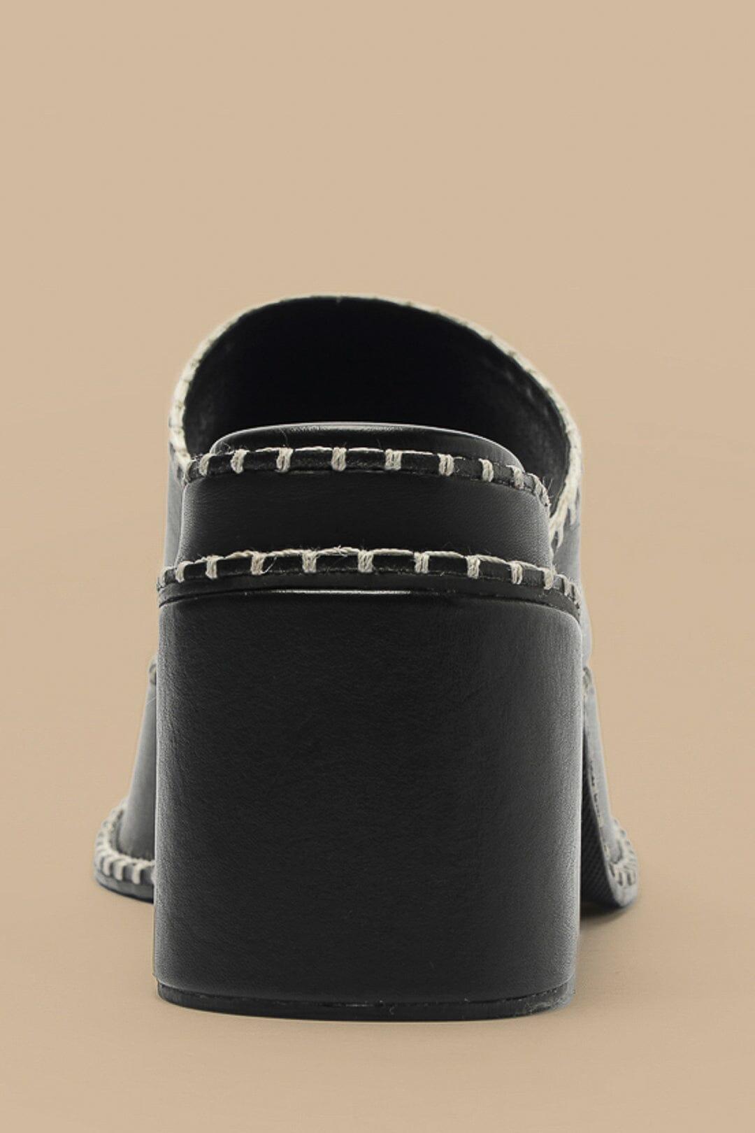 Black Wedge Mule Sandal Product Image