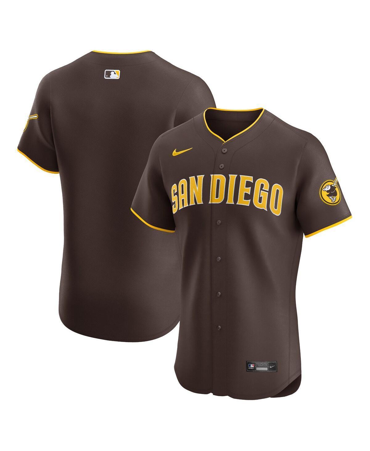 Men's Nike Brown San Diego Padres Road Vapor Premier Elite Patch Jersey, Size: 48 Product Image