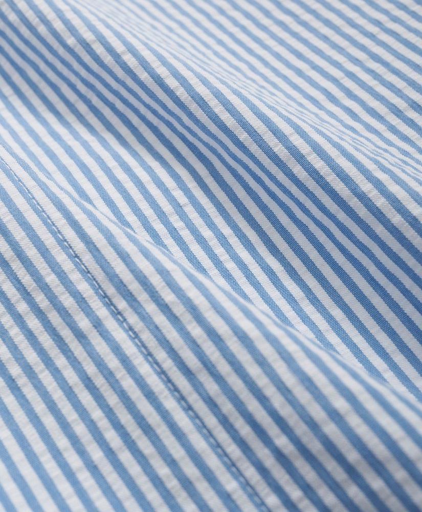 Stretch Cotton Seersucker Striped Robe Product Image