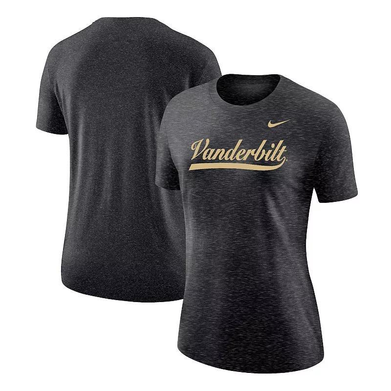 Womens Nike Heather Black Vanderbilt Commodores Varsity T-Shirt Product Image