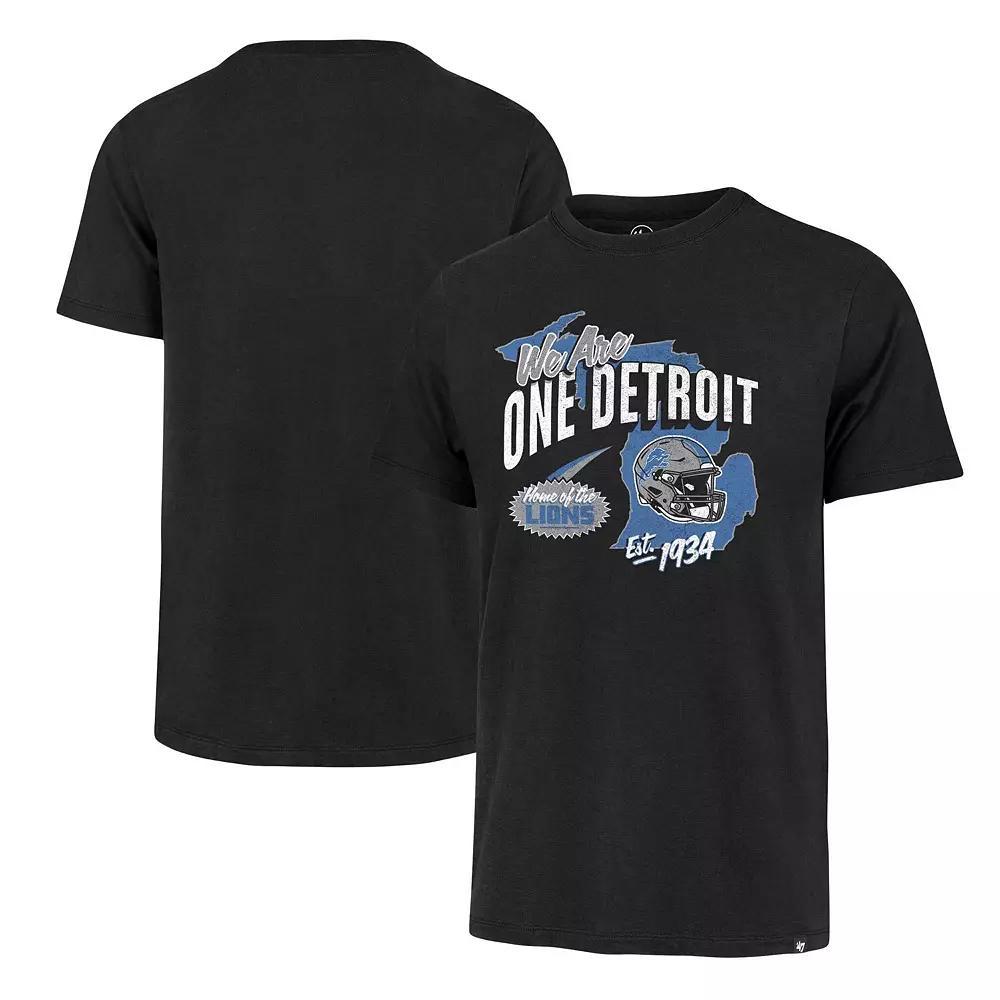 Men's '47 Black Detroit Lions Regional Franklin T-Shirt,  Product Image
