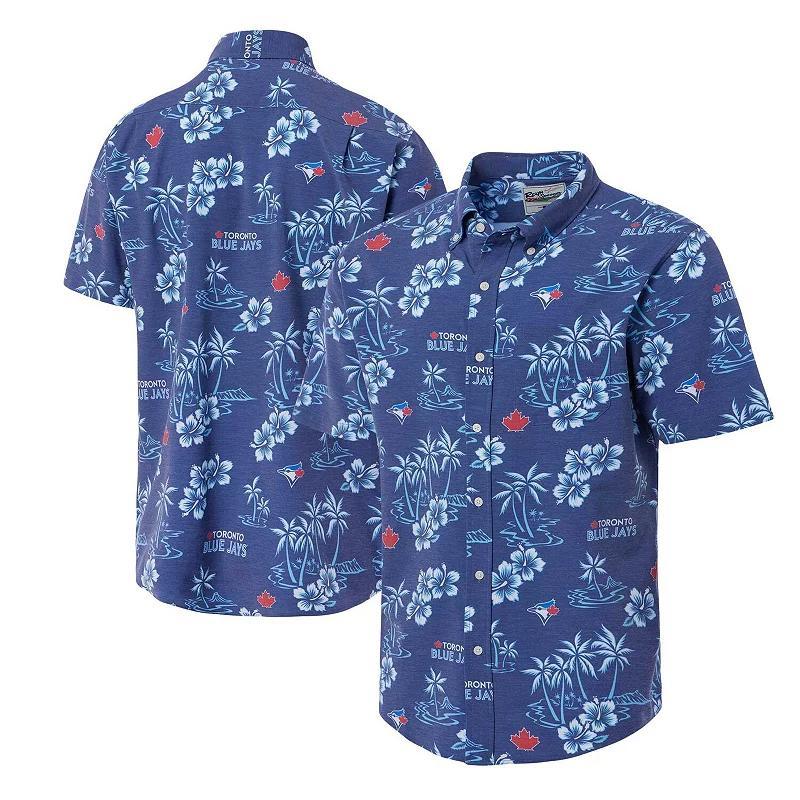 Men's Reyn Spooner Navy Toronto Blue Jays Kekai Button-Down Shirt, Size: XL, Jay Blue Product Image