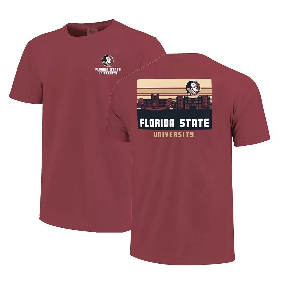 Men's Garnet Florida State Seminoles Striped Campus Skyline T-Shirt,  Product Image