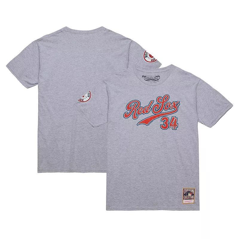 Mens Mitchell & Ness David Ortiz Heather Boston Red Sox Cooperstown Collection Player T-Shirt Product Image