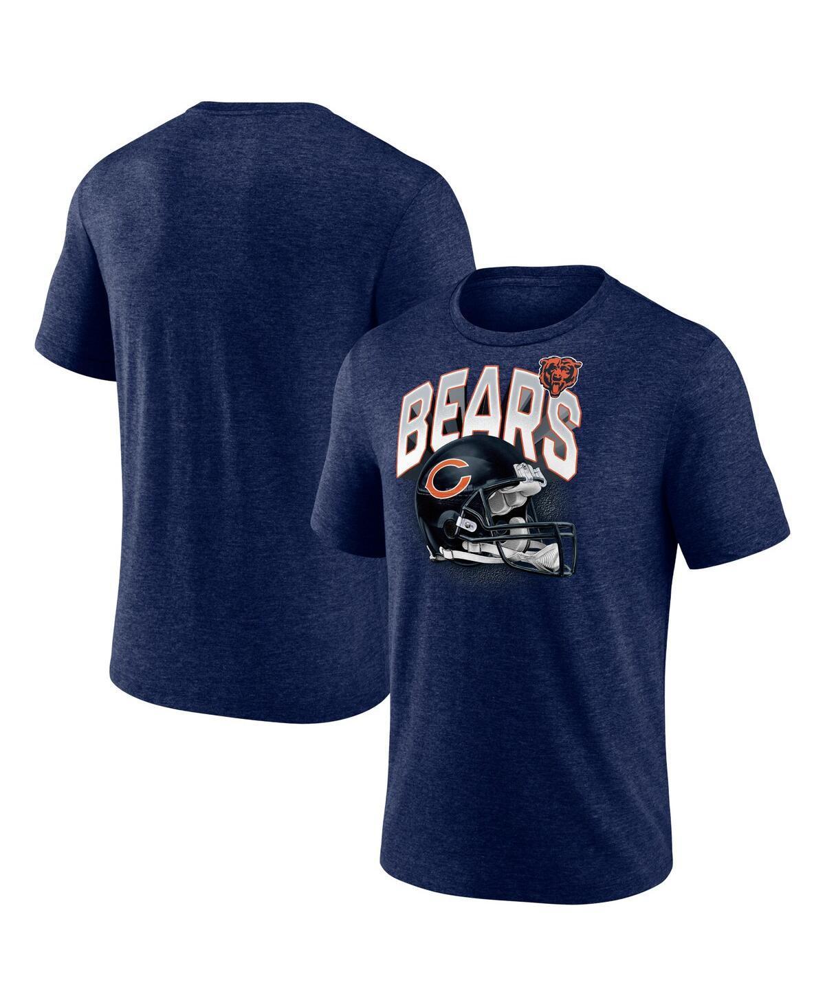 Mens Fanatics Branded Heathered Chicago Bears End Around Tri-Blend T-Shirt Blue Product Image