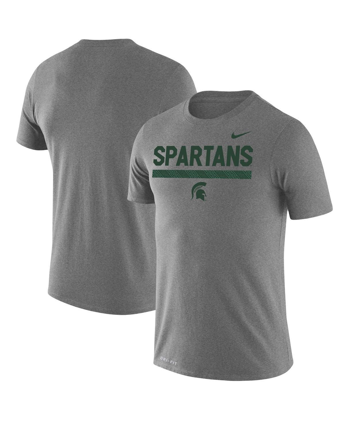 Men's Nike Heathered Gray Michigan State Spartans Team DNA Legend Performance T-Shirt, Size: 2XL, Grey Product Image