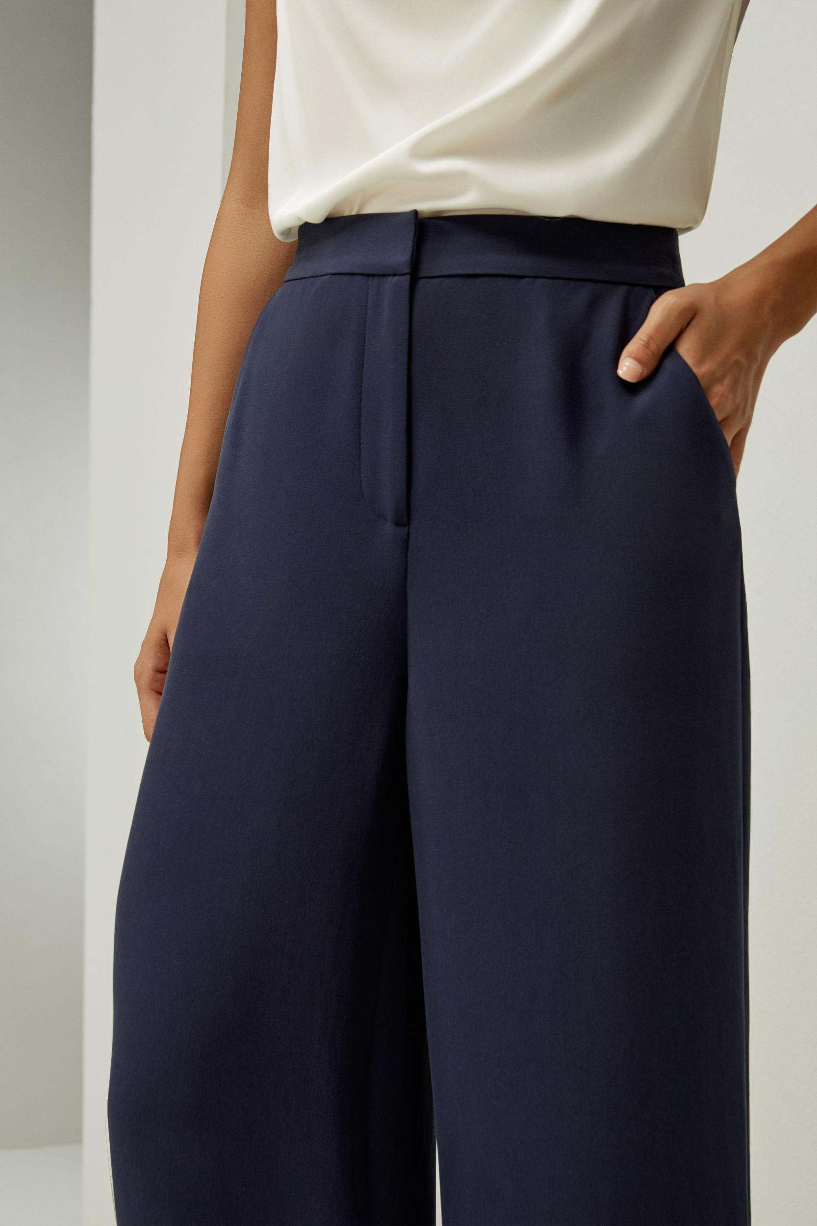 LILYSILK Silk Trousers - Womens - Royal Blue 100% Organic Silk - High-Quality Wide Leg Pants 16 Product Image