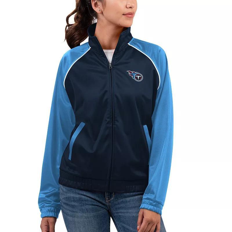 Women's G-III 4Her by Carl Banks Navy Tennessee Titans Showup Fashion Dolman Full-Zip Track Jacket, Size: Large, Blue Product Image