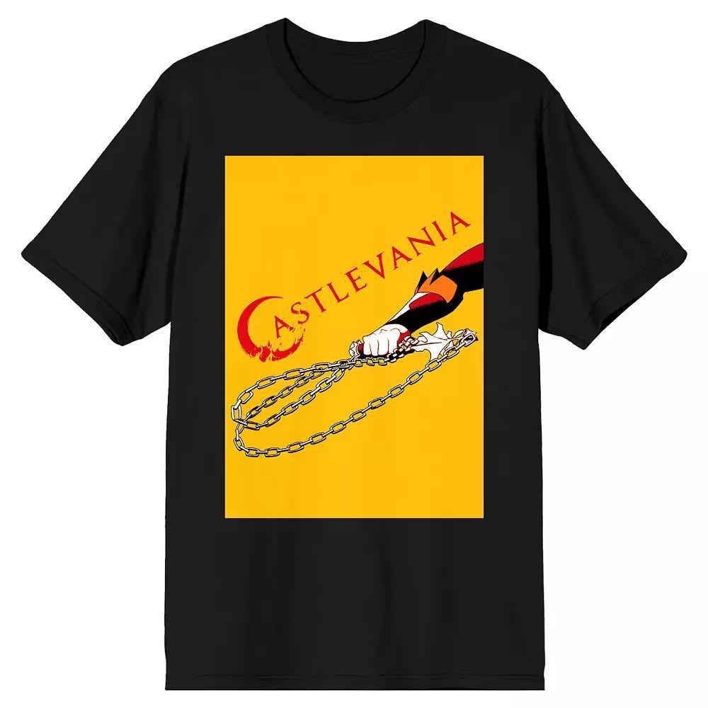 Men's Castlevania Arm with Chain Graphic Tee, Size: XXL, Black Product Image