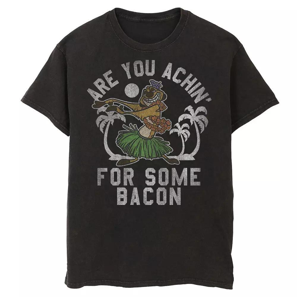 Men's Disney's The Lion King Timon Achin' for Bacon Tee, Size: Medium, Black Product Image