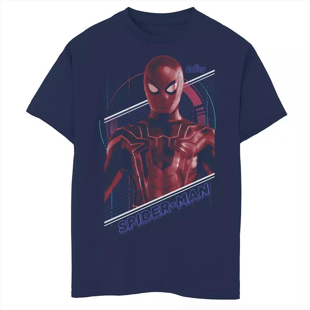 Boys 8-20 Marvel Avengers: Infinity War Spider-Man Tech Suit Portrait Graphic Tee, Boy's, Size: XL, Blue Product Image
