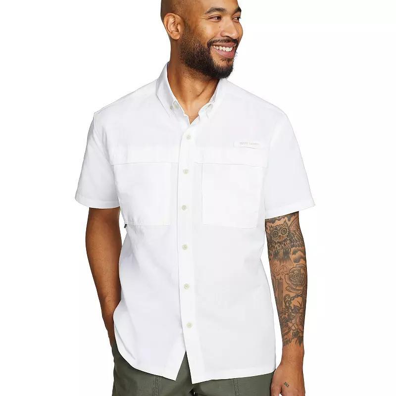 Big & Tall Eddie Bauer Short Sleeve Rainier Ripstop Button-Down Shirt, Men's,  Product Image