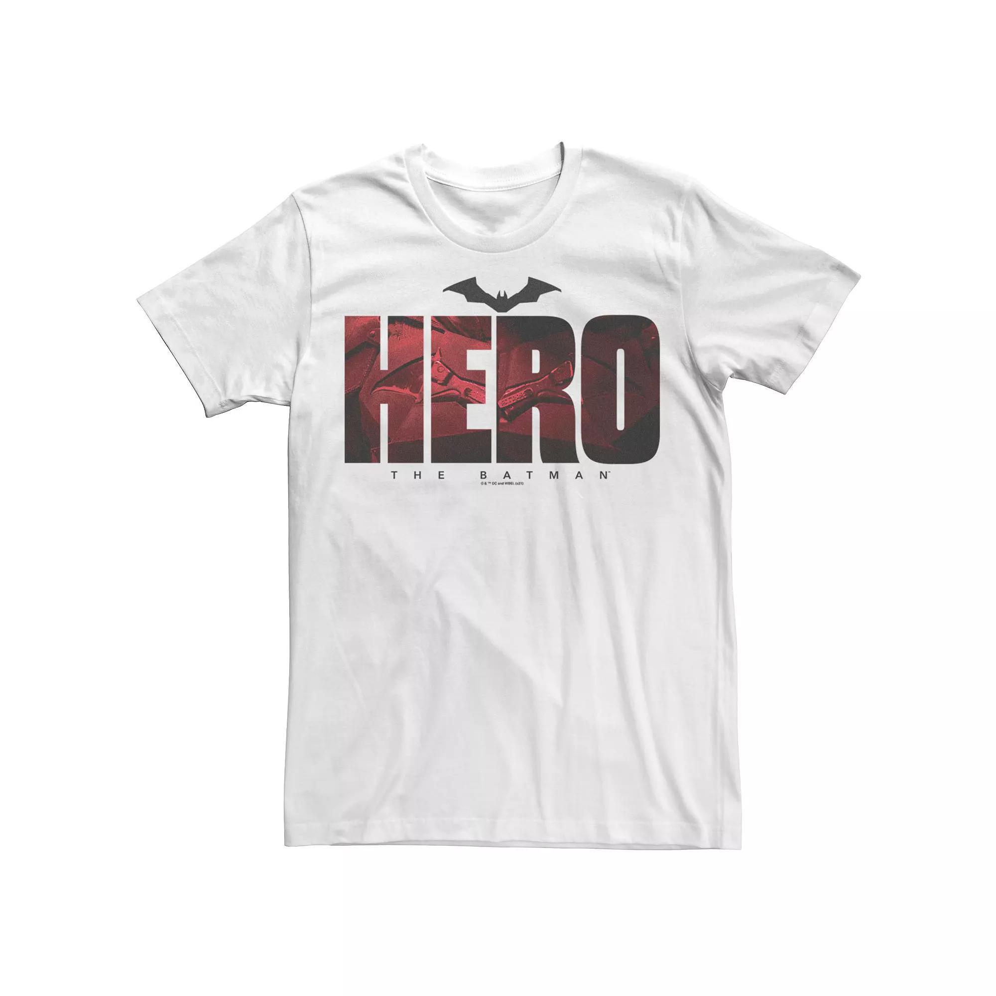 Men's DC Batman Hero Red Graphic Tee, Size: XXL, White Product Image