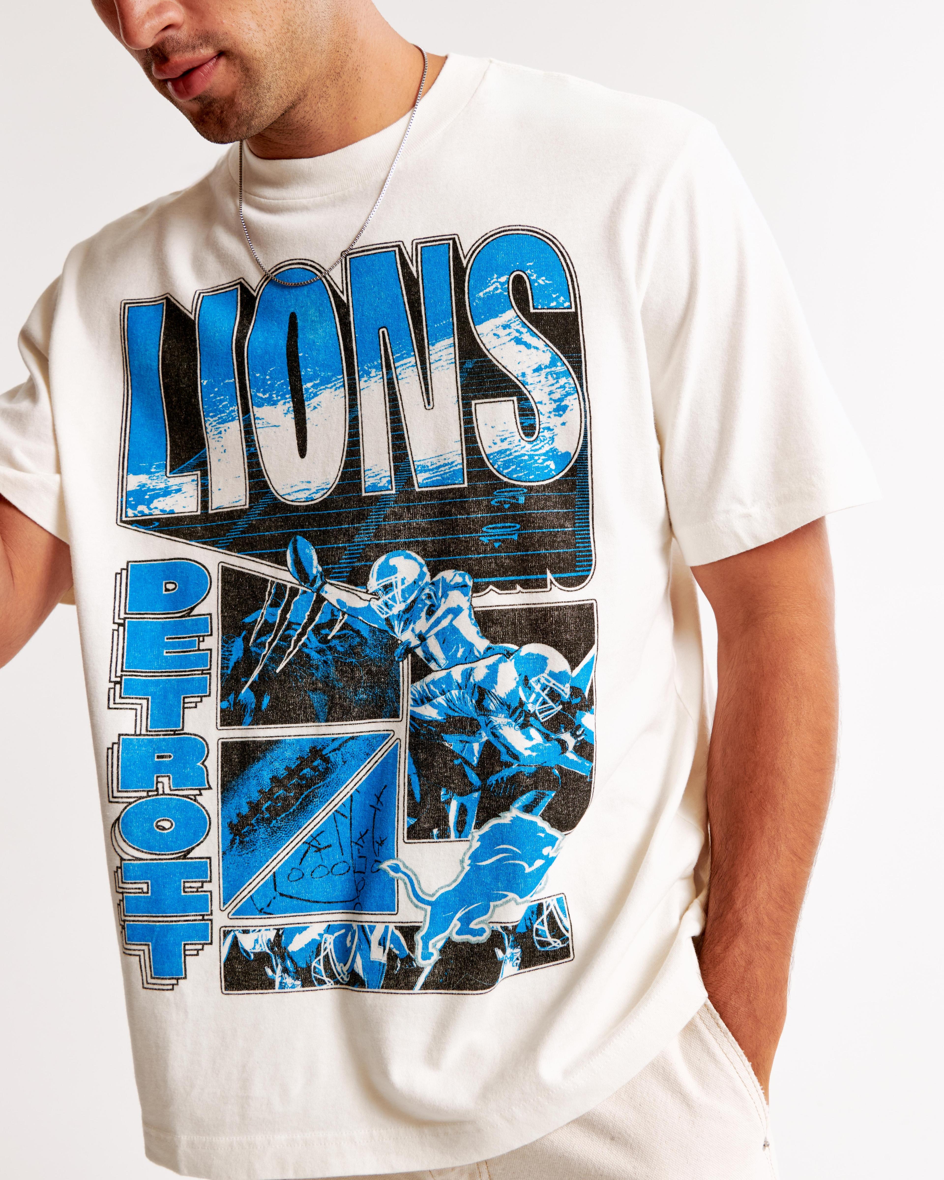 Detroit Lions Vintage-Inspired Graphic Tee Product Image