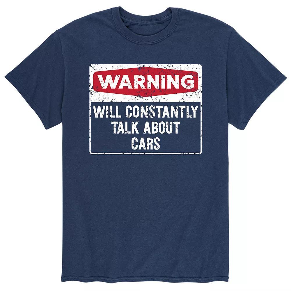 Men's Warning Will Constantly Talk About Cars Tee,  Product Image