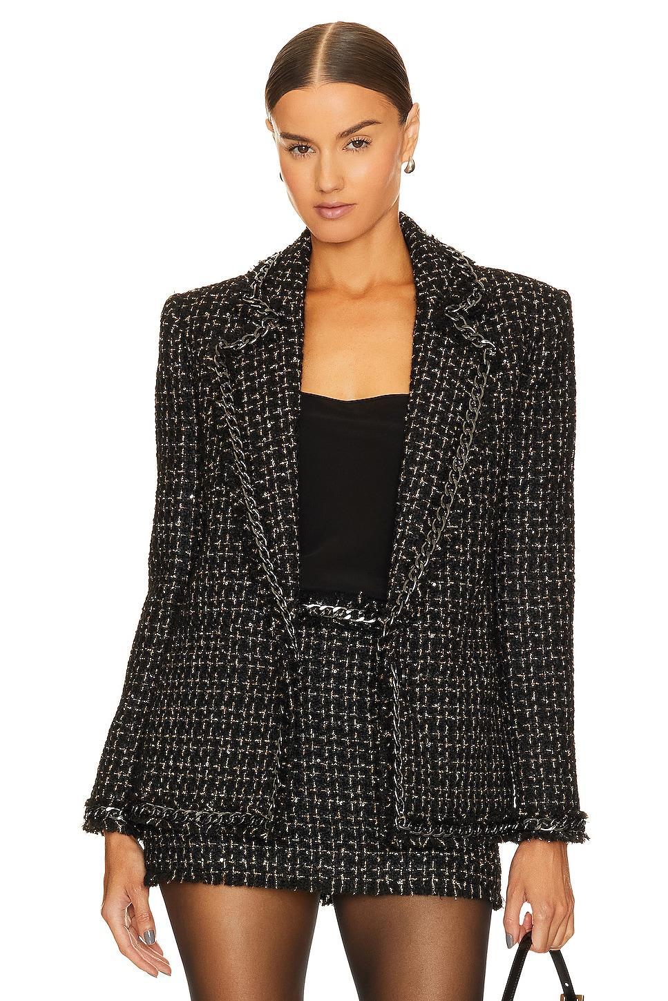 Shan Chain Fringe Blazer Alice + Olivia Product Image