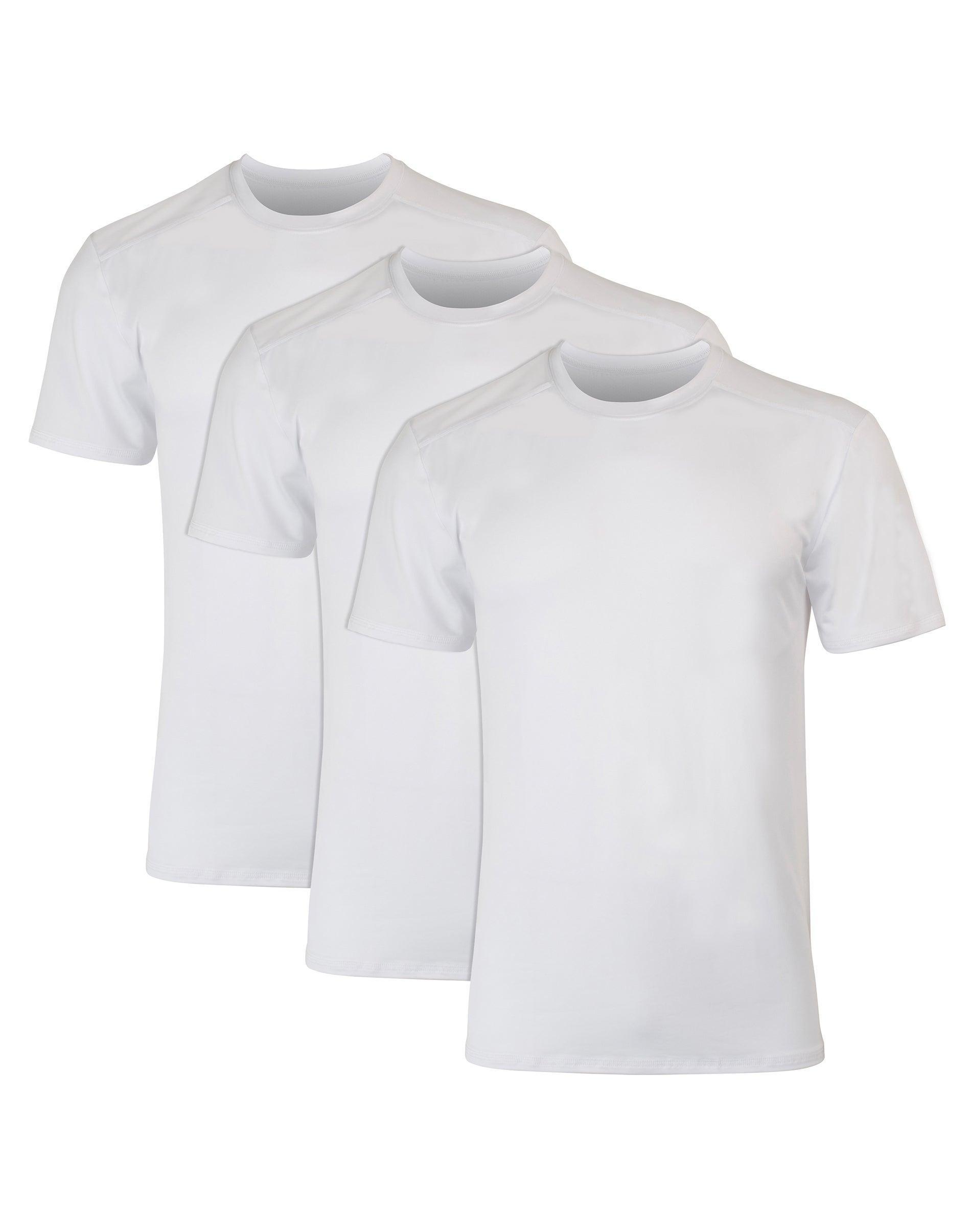 Hanes Moves Ultimate Mens Breathable Mesh Crewneck T-Shirt, X-Temp, White, 3-Pack XL Product Image