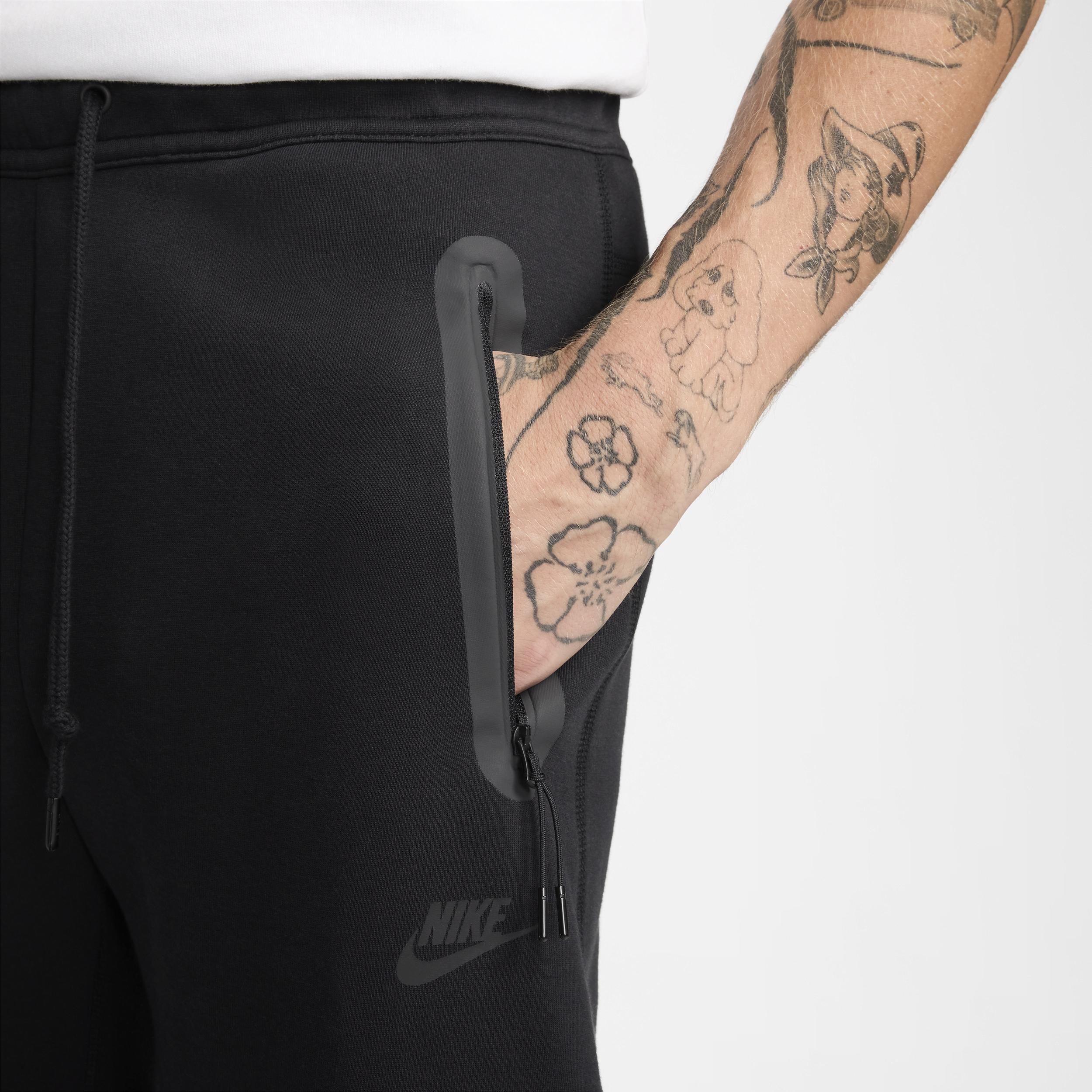 Nike Mens Nike Tech Fleece Open Hem Pants - Mens Black/Black Product Image