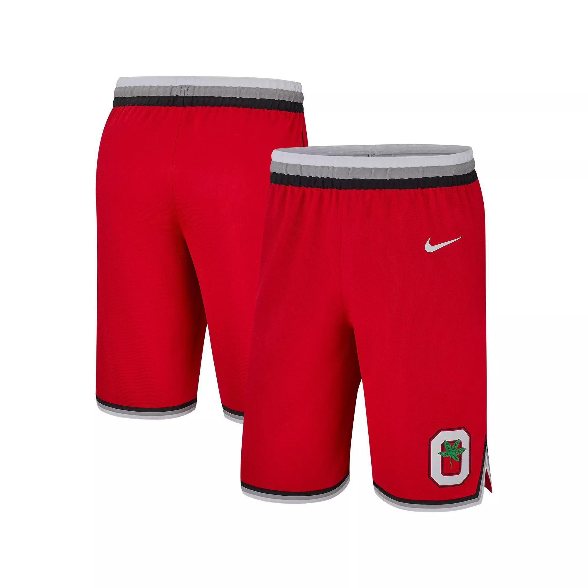 Men's Nike Scarlet Ohio State Buckeyes Retro Replica Basketball Shorts,  Product Image