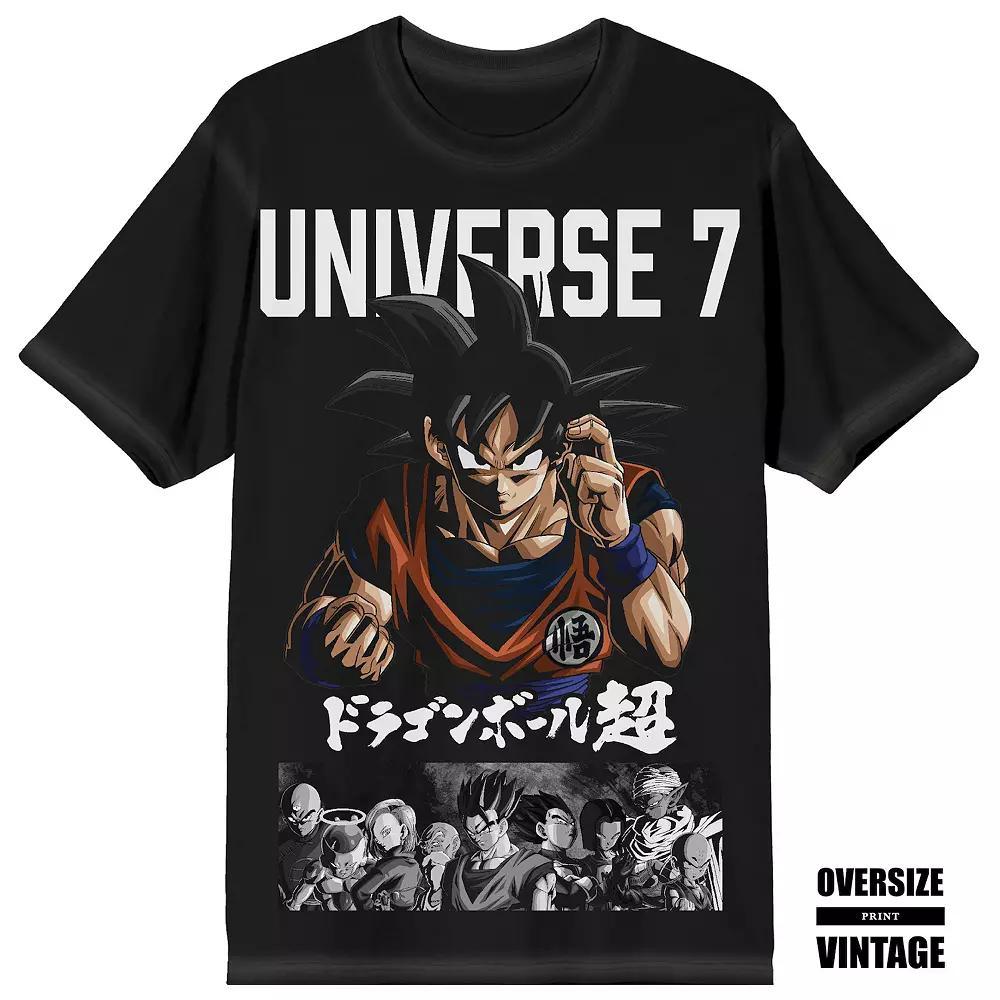Men's Dragon Ball Super Oversized Short Sleeve Graphic T-Shirt, Size: Medium, Black Product Image