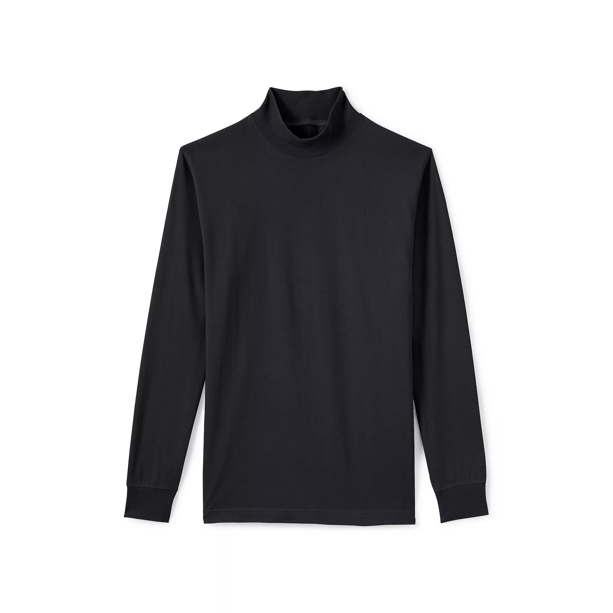 Men's Lands' End Super-T Mock Turtleneck,  Product Image